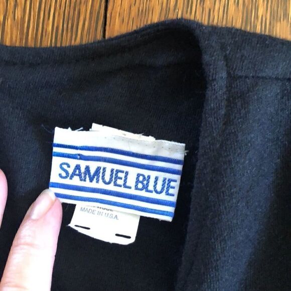 Vintage Samuel Blue Black Knit Dress - Picture 7 of 15